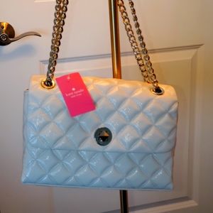 NWT Kate Spade! Medium shoulder bag with gold chain crinkled leather